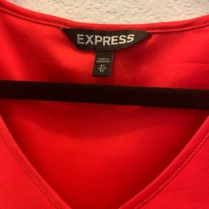 Pink satin Express top